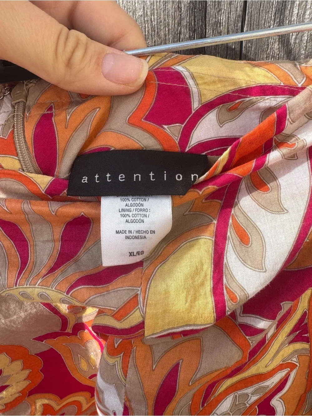 Vintage Y2K attention Bright Orange & Pink Paisley Skater Skirt Long
